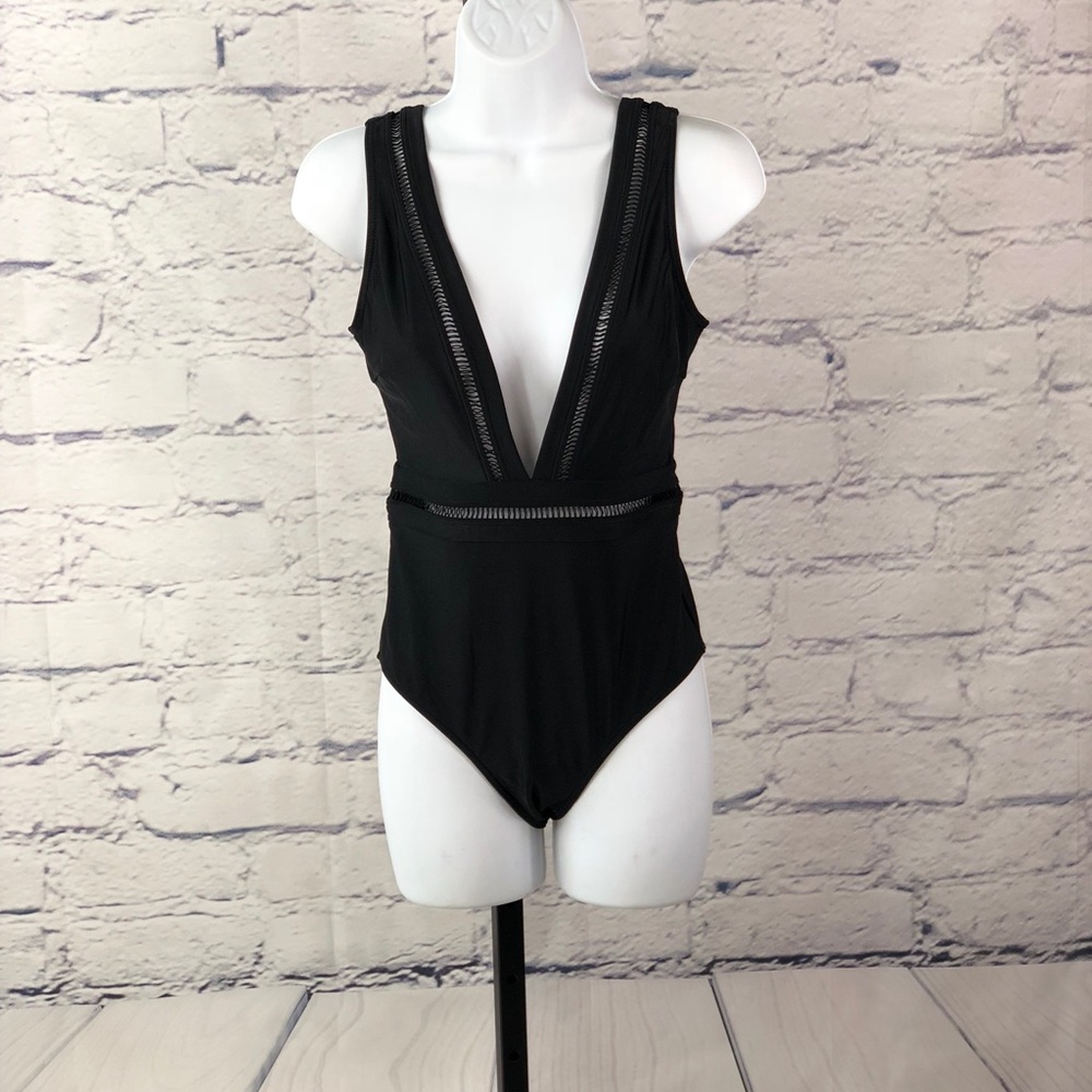 Ted Baker Starz Plunge Swimsuit Black  A242 - Picture 4 of 8